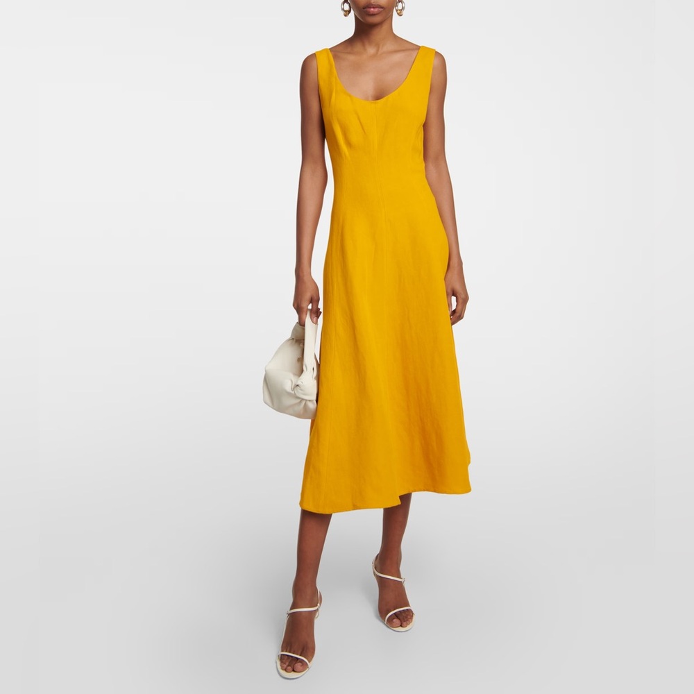 *New* Vince Yellow Linen Blend Dress